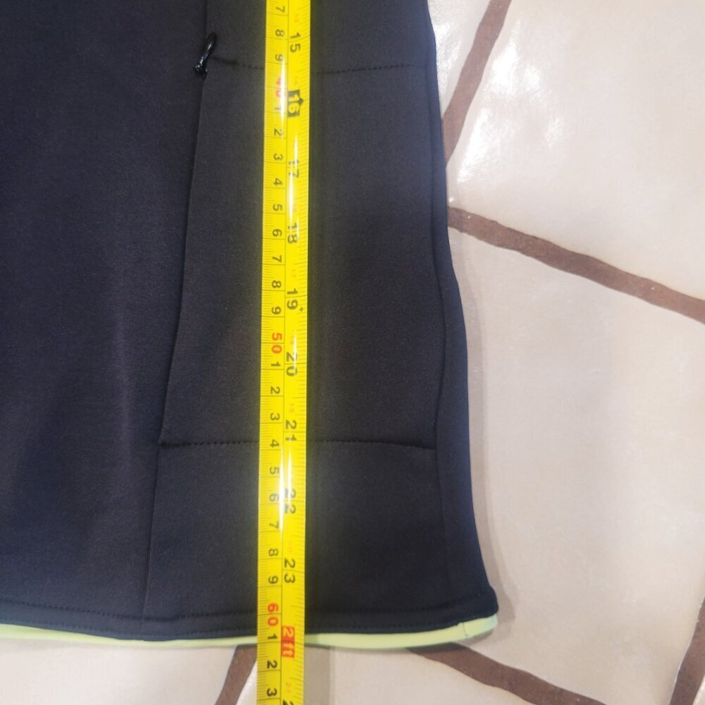 Athleta Women's Black/Lime/Purple 1/4 Zip Fitted Fleece Pullover - Size M - Picture 3 of 11